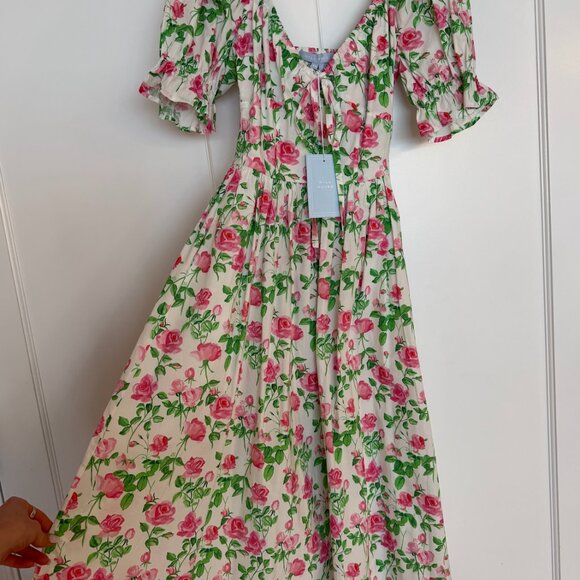 Hill House Ophelia Dress - Pink Roses - Picture 3 of 5